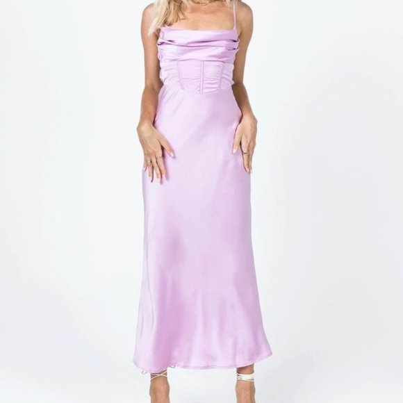 Princess Polly Satin Midi Dress - Picture 1 of 2